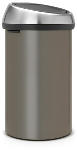 Afvalbak Brabantia Touch Bin 60L platina-2