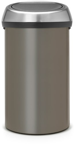 Afvalbak Brabantia Touch Bin 60L platina