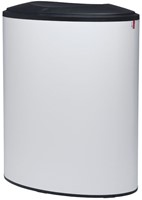 Afvalscheidingsunit Lune Binc 3-stroom gesloten deksel wit/zwart