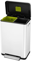 Afvalscheidingsunit EKO X-Cube recycling 20+20L wit/RVS-2