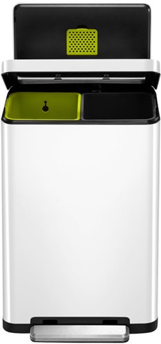 Afvalscheidingsunit EKO X-Cube recycling 20+20L wit/RVS-3