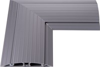 Aluminium vloergoot aluminium breed, incl. antislip, 160cm lang, kleur aluminium/zilver-3