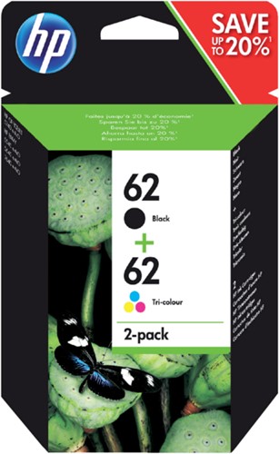 Inktcartridge HP N9J71AE (62) zwart + kleur