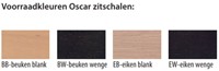 Stoel Oscar 4-poots, vierkant 20x20mm metalen frame, kuip hout, stapelbaar, in diverse uitvoeringen-3