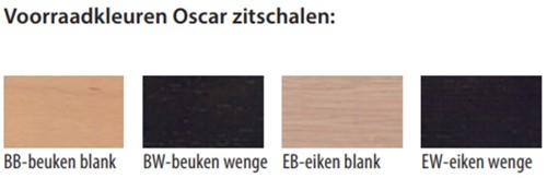 Stoel Oscar 4-poots, vierkant 20x20mm metalen frame, kuip hout, stapelbaar, in diverse uitvoeringen-3