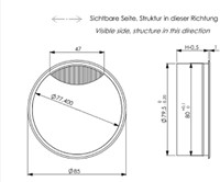 Kabeldoorvoer rond 80mm wit-2