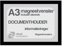 Magneetvenster TNP A3 incl. uitsnede zwart